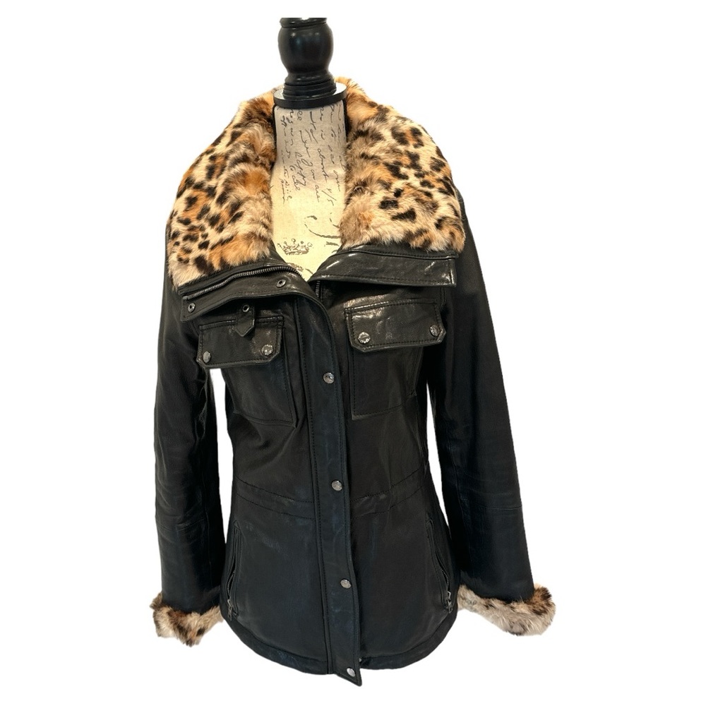 Andrew Marc Leather Jacket sz M - Picture 1 of 9